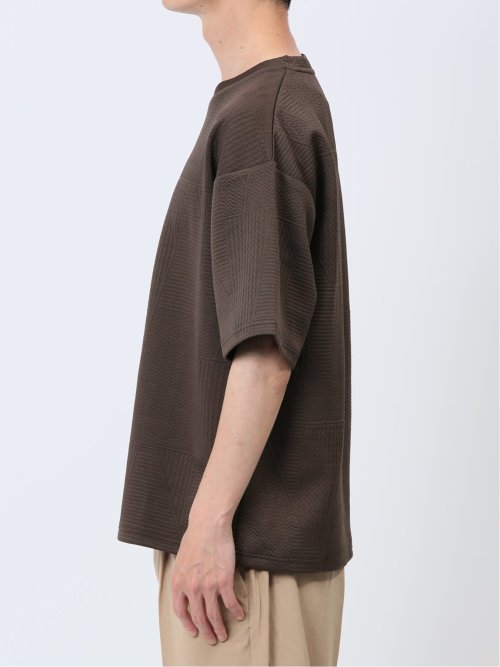 ランダムジャガード クルーネック半袖Tシャツ