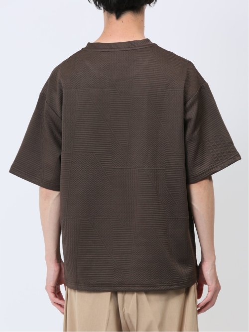 ランダムジャガード クルーネック半袖Tシャツ