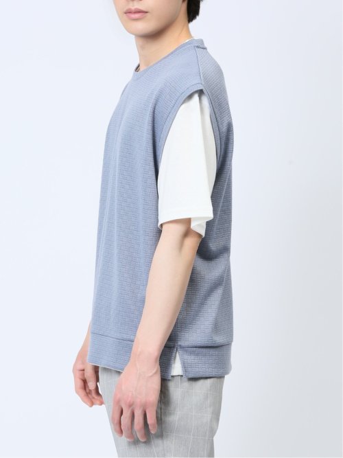 クルーネックベスト&半袖Tシャツ アンサンブル