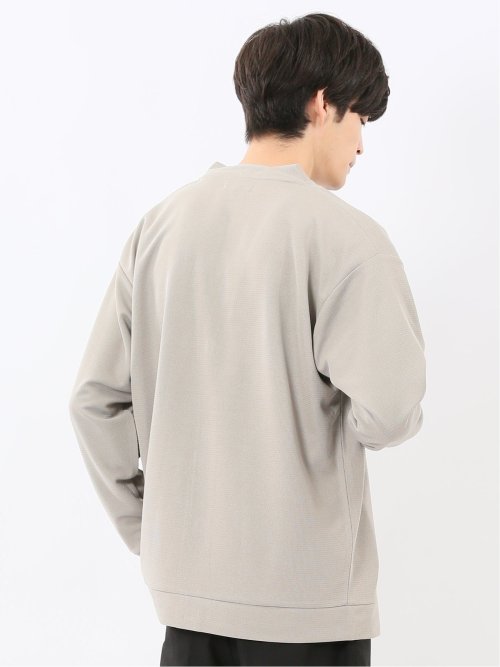 ストレッチ ワッフル Vネックカーディガン