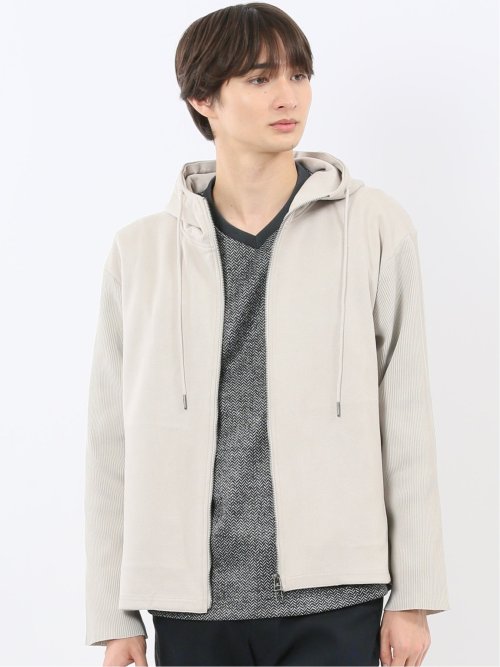 ストレッチ起毛 フルジップパーカー