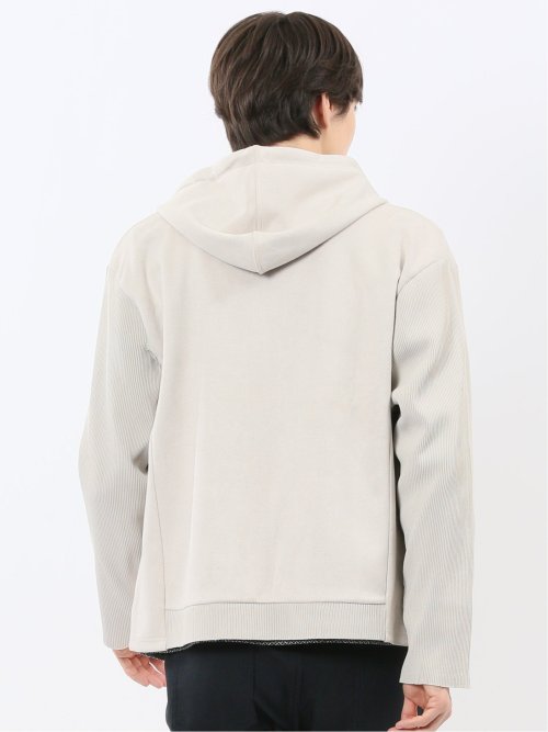 ストレッチ起毛 フルジップパーカー