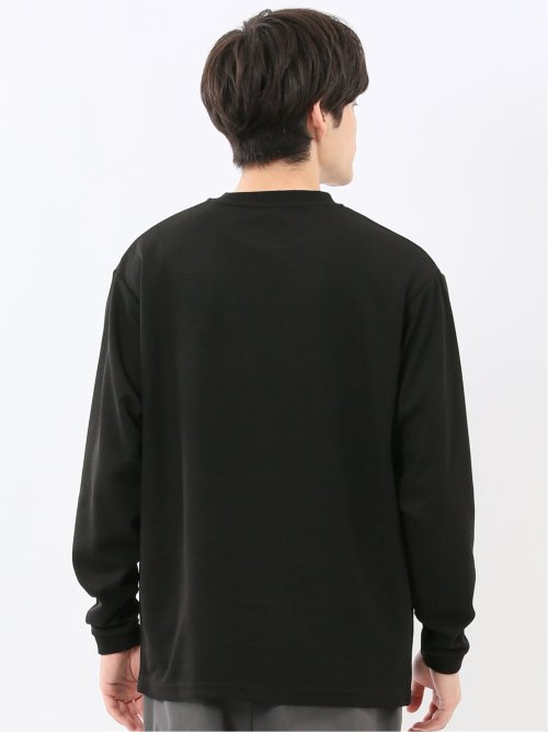 ストレッチ ワッフル クルー長袖プルオーバー