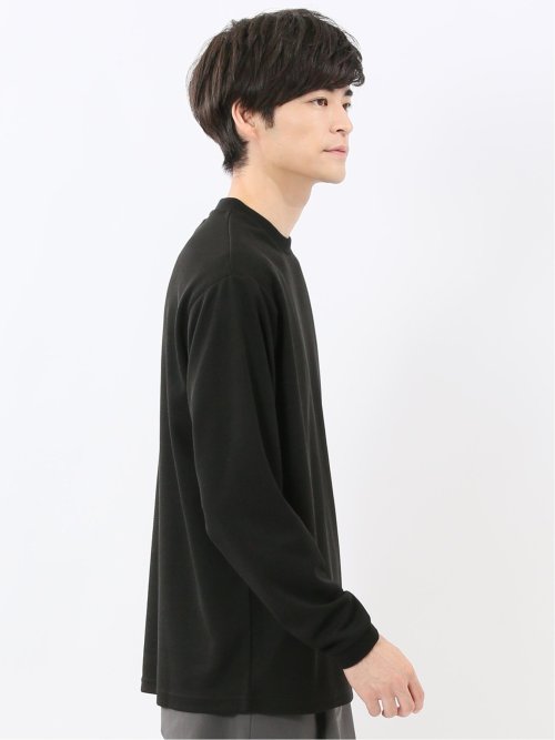 ストレッチ ワッフル クルー長袖プルオーバー