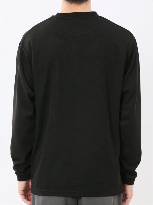 ストレッチ ワッフル クルー長袖プルオーバー