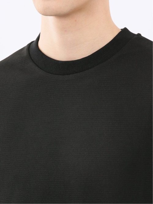 ストレッチ ワッフル クルー長袖プルオーバー