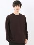 ストレッチ ワッフル クルー長袖プルオーバー