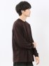 ストレッチ ワッフル クルー長袖プルオーバー