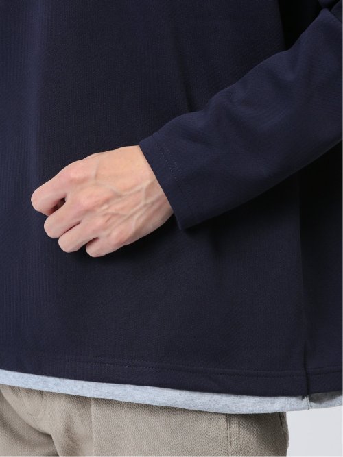 ダイアゴナル フェイクVネック長袖Tシャツ