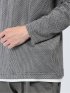 メランジジャガード フェイクVネック長袖Tシャツ