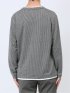 メランジジャガード フェイクVネック長袖Tシャツ