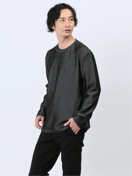 ふくれケーブル クルーネック長袖Tシャツ