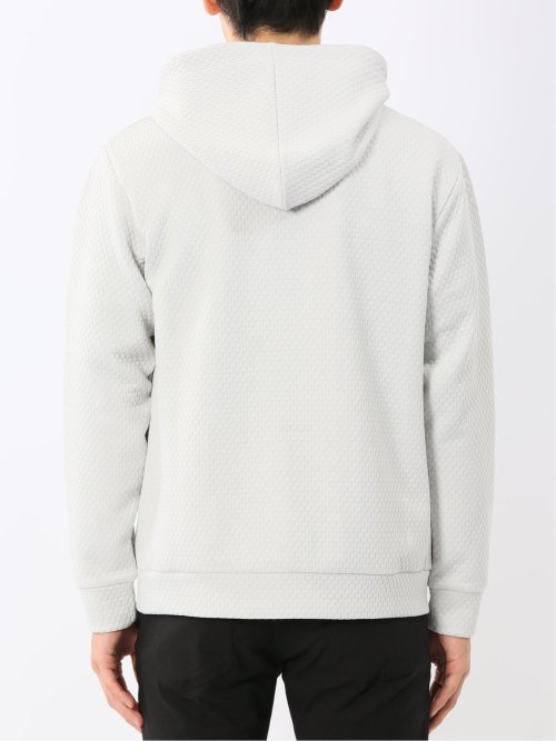 ふくれジャガード 長袖ジップパーカー