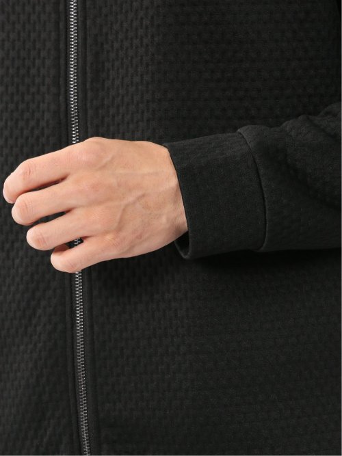 ふくれジャガード 長袖ジップパーカー