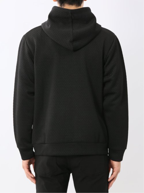 ふくれジャガード 長袖ジップパーカー