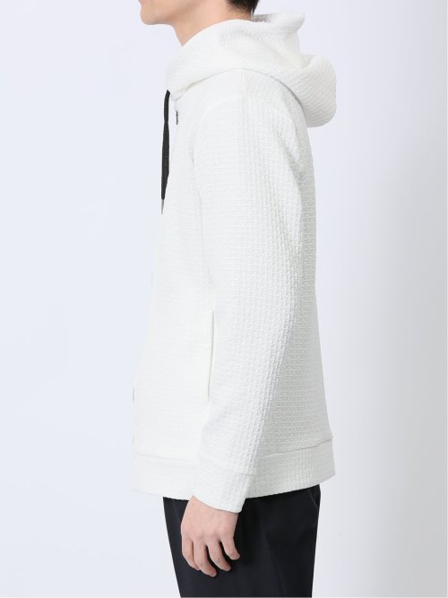 ふくれジャガード 長袖ジップパーカー