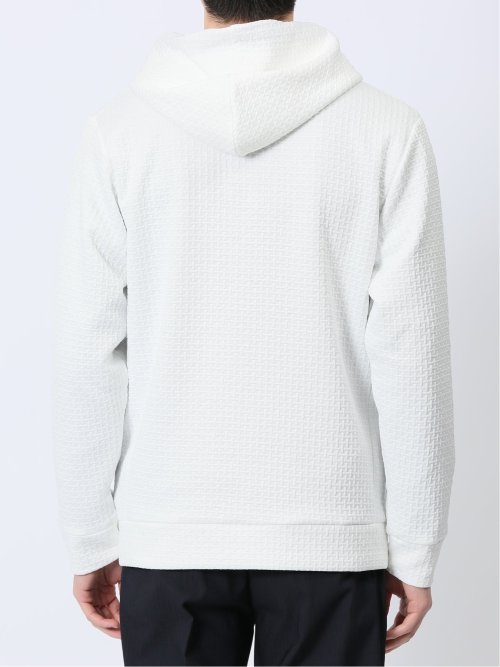 ふくれジャガード 長袖ジップパーカー