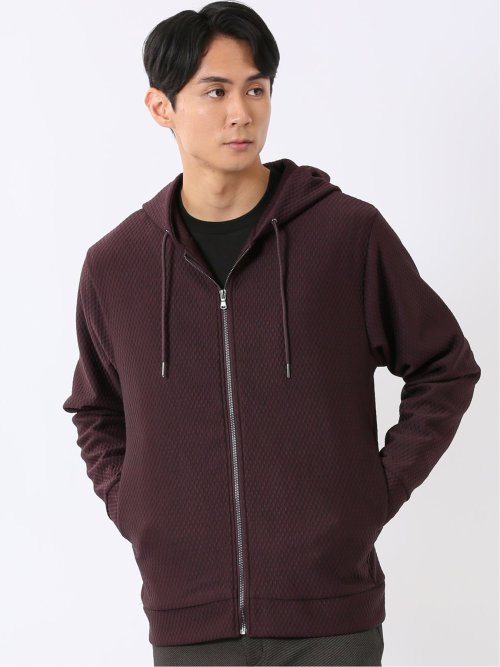 フルジップパーカー ワイン