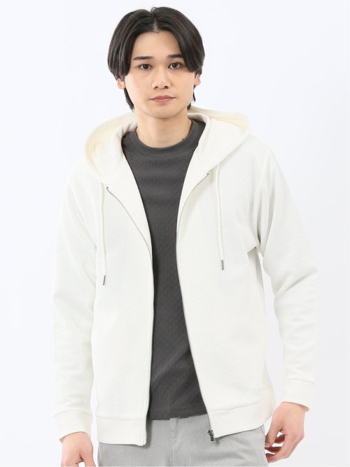 ドビーメッシュ 7分袖パーカー(M 70青): トップス | TAKA-Q ONLINE