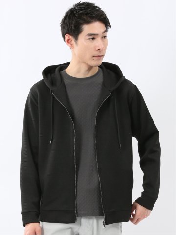 ストレッチ ブリスターツイル フルジップパーカー