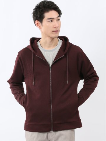 ストレッチ ブリスターツイル フルジップパーカー