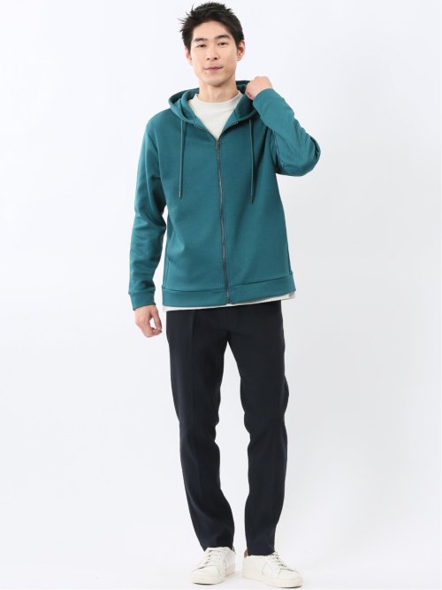 ストレッチ ブリスターツイル フルジップパーカー