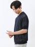 透かし編み Vネック プルオーバー & 半袖 Tシャツ アンサンブル