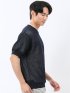 透かし編み Vネック プルオーバー & 半袖 Tシャツ アンサンブル