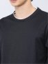 マイクロヘリンボンジャガード クルーネック長袖Tシャツ