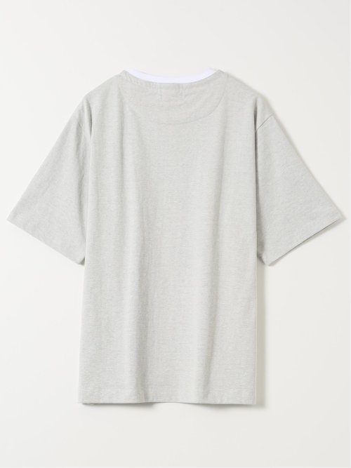 ダブルフェイス 天竺 キーネック 半袖 Tシャツ