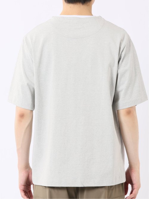 ダブルフェイス 天竺 キーネック 半袖 Tシャツ
