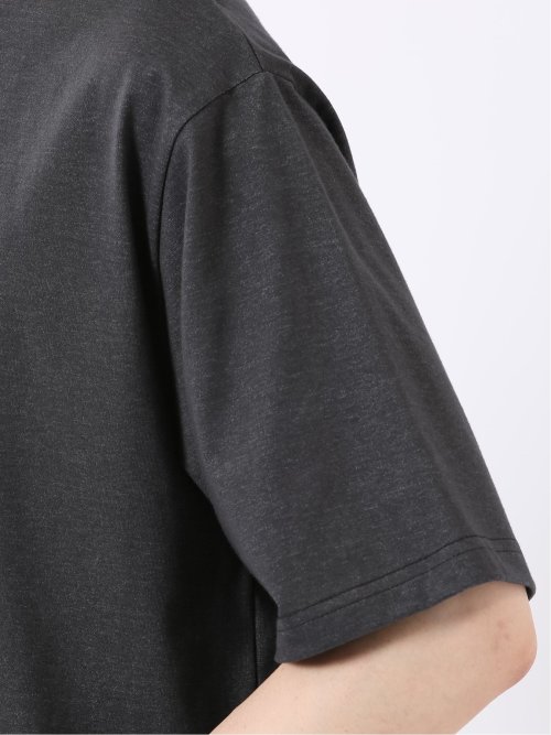 ダブルフェイス 天竺 キーネック 半袖 Tシャツ