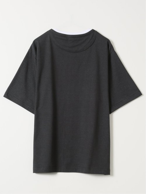 ダブルフェイス 天竺 キーネック 半袖 Tシャツ