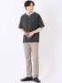 ダブルフェイス 天竺 キーネック 半袖 Tシャツ