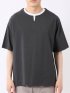 ダブルフェイス 天竺 キーネック 半袖 Tシャツ
