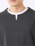 ダブルフェイス 天竺 キーネック 半袖 Tシャツ