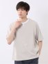 ダブルフェイス 天竺 キーネック 半袖 Tシャツ