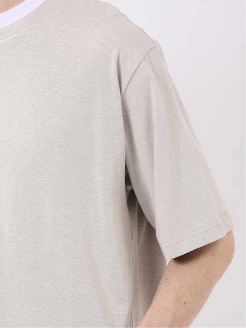 ダブルフェイス 天竺 キーネック 半袖 Tシャツ