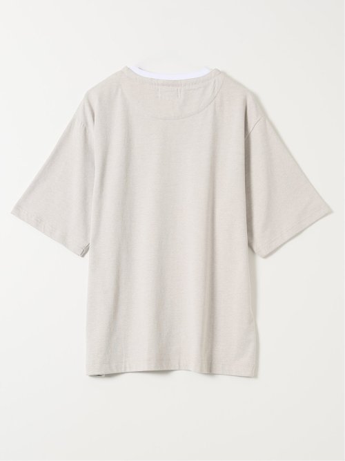 ダブルフェイス 天竺 キーネック 半袖 Tシャツ