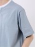 ダブルフェイス 天竺 キーネック 半袖 Tシャツ