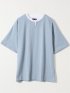 ダブルフェイス 天竺 キーネック 半袖 Tシャツ