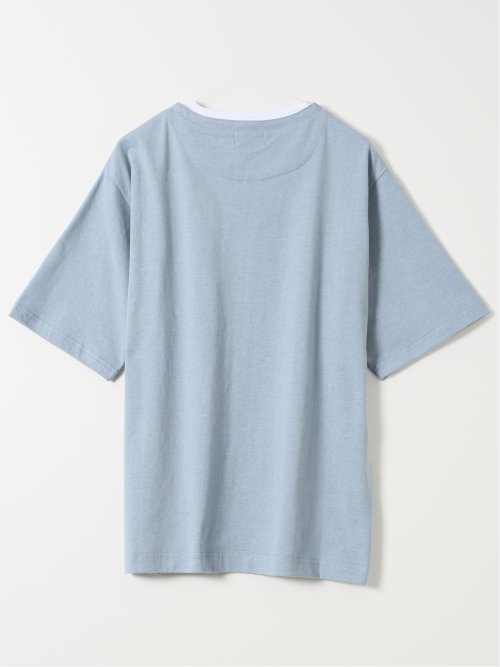 ダブルフェイス 天竺 キーネック 半袖 Tシャツ