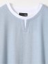 ダブルフェイス 天竺 キーネック 半袖 Tシャツ