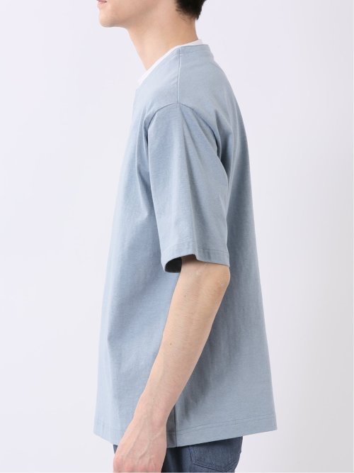 ダブルフェイス 天竺 キーネック 半袖 Tシャツ