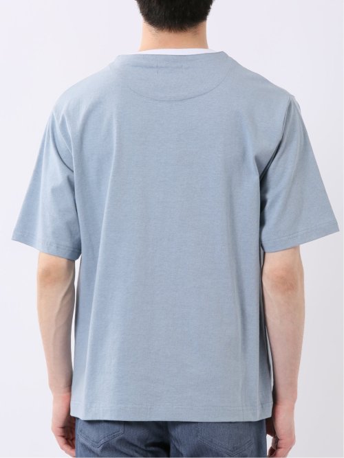 ダブルフェイス 天竺 キーネック 半袖 Tシャツ