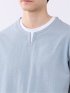 ダブルフェイス 天竺 キーネック 半袖 Tシャツ