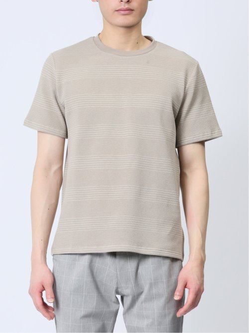 ポップコーンボーダー クルーネック半袖Tシャツ