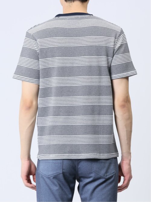 ポップコーンボーダー クルーネック半袖Tシャツ