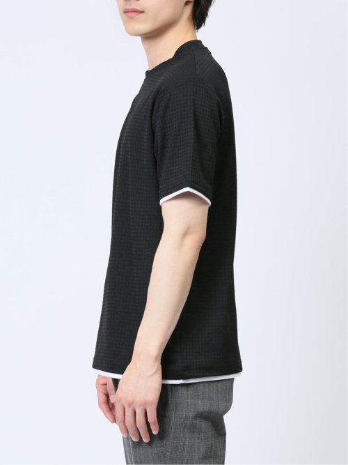 リンクス千鳥 フェイククルーネック半袖Tシャツ