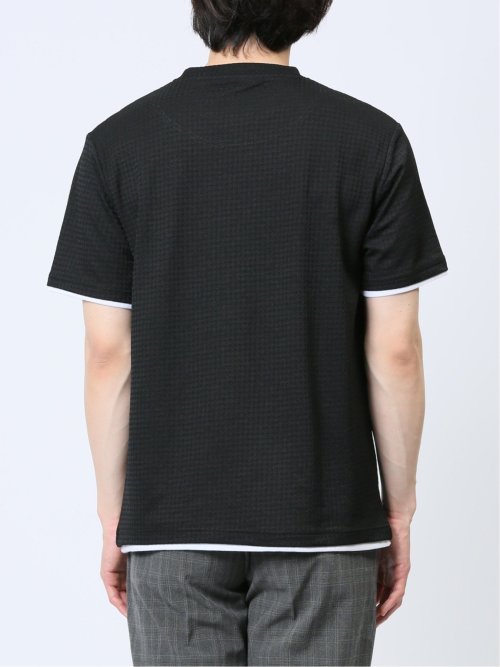 リンクス千鳥 フェイククルーネック半袖Tシャツ